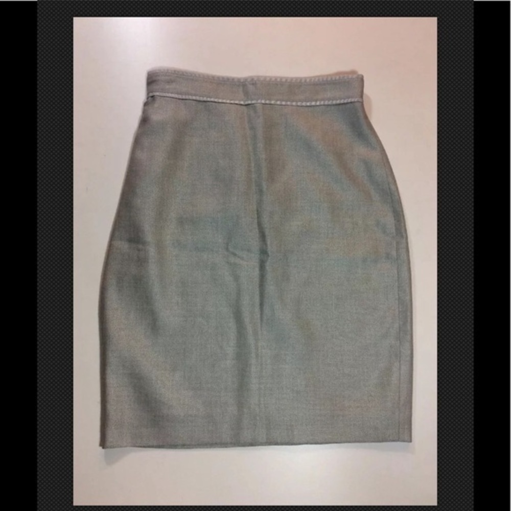 NWT Loro Piana Fabric Lined Beige Pencil Skirt by Brooks Brothers Size 0